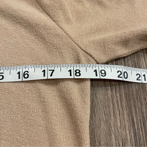 Soft Surroundings Sweater Women's Medium Cowl Neck Tan Tunic Off Shoulder Boho - Picture 8 of 10